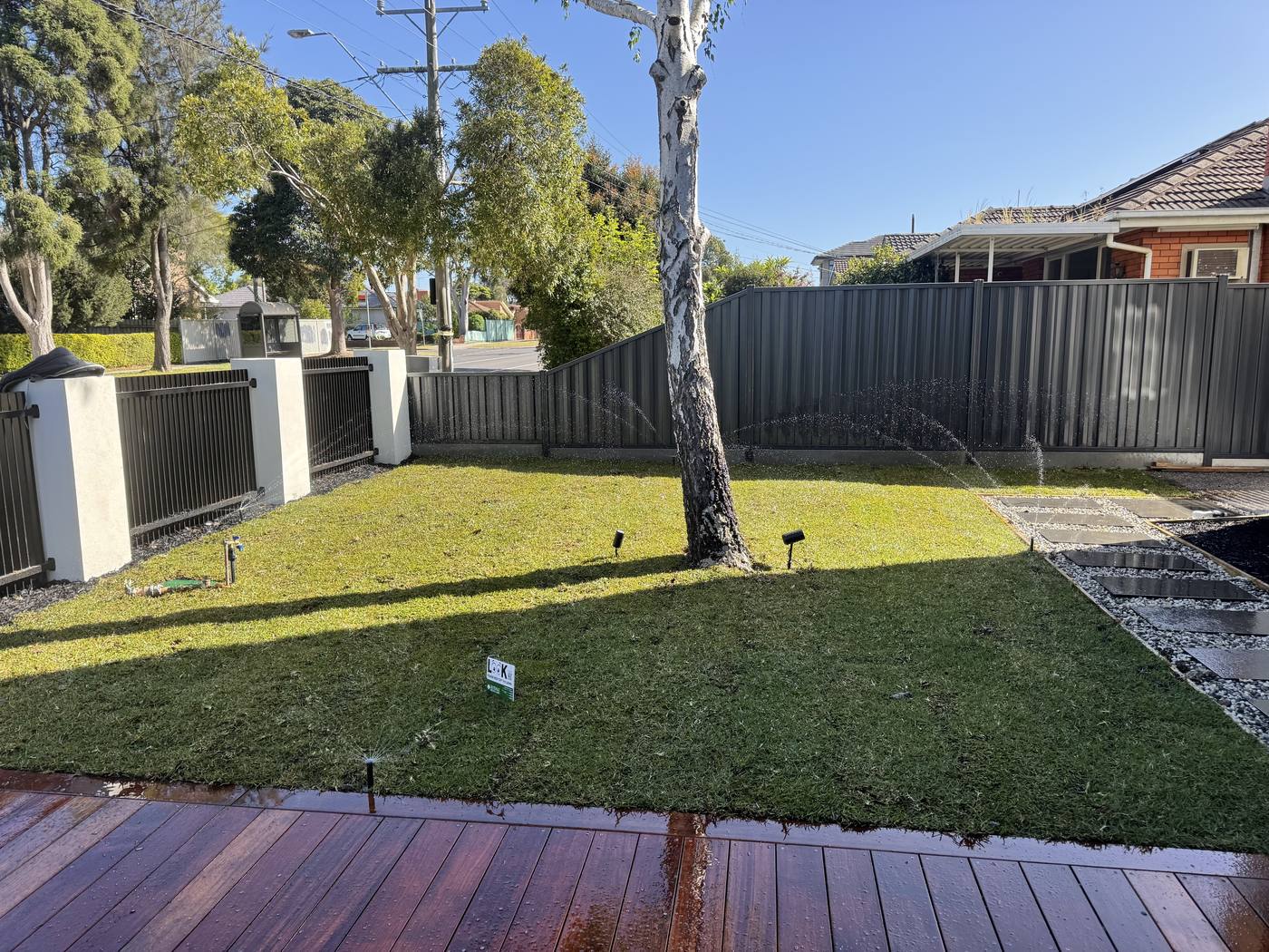 Full sprinkler coverage at a premium Melbourne home