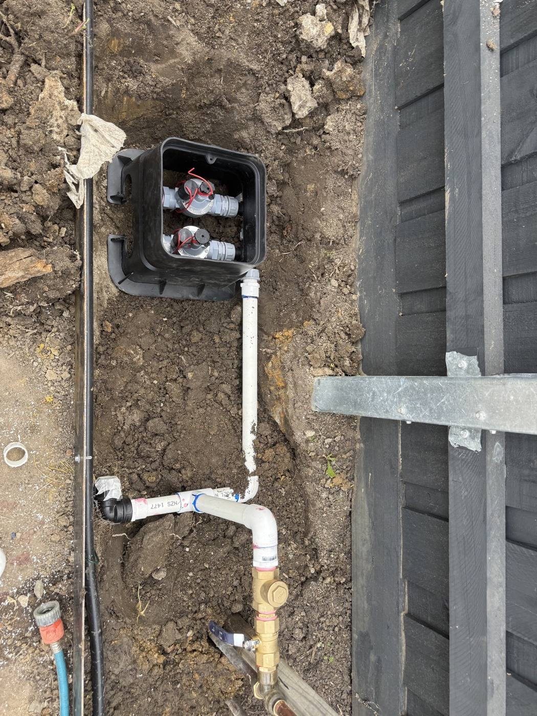 A neat brass tap-in to mains water by our plumber